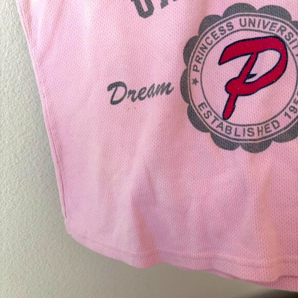 Princess University pink 80s vintage tee shirt top women's medium - Picture 4 of 4